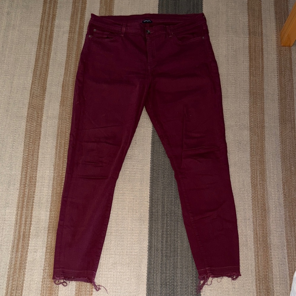 Splendid Women's Ankle & Cropped Jeans - Burgundy